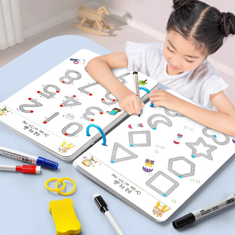 Art Book Illustration - 32-seitiges Wiederverwendbares Magisches Übungsheft-Set | Handbuch