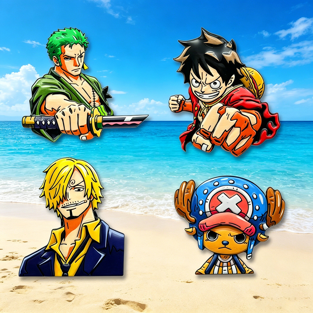 4-teiliges ONE PIECE Cartoon-C – Anime One Piece Merchandise Bewertung und Preis