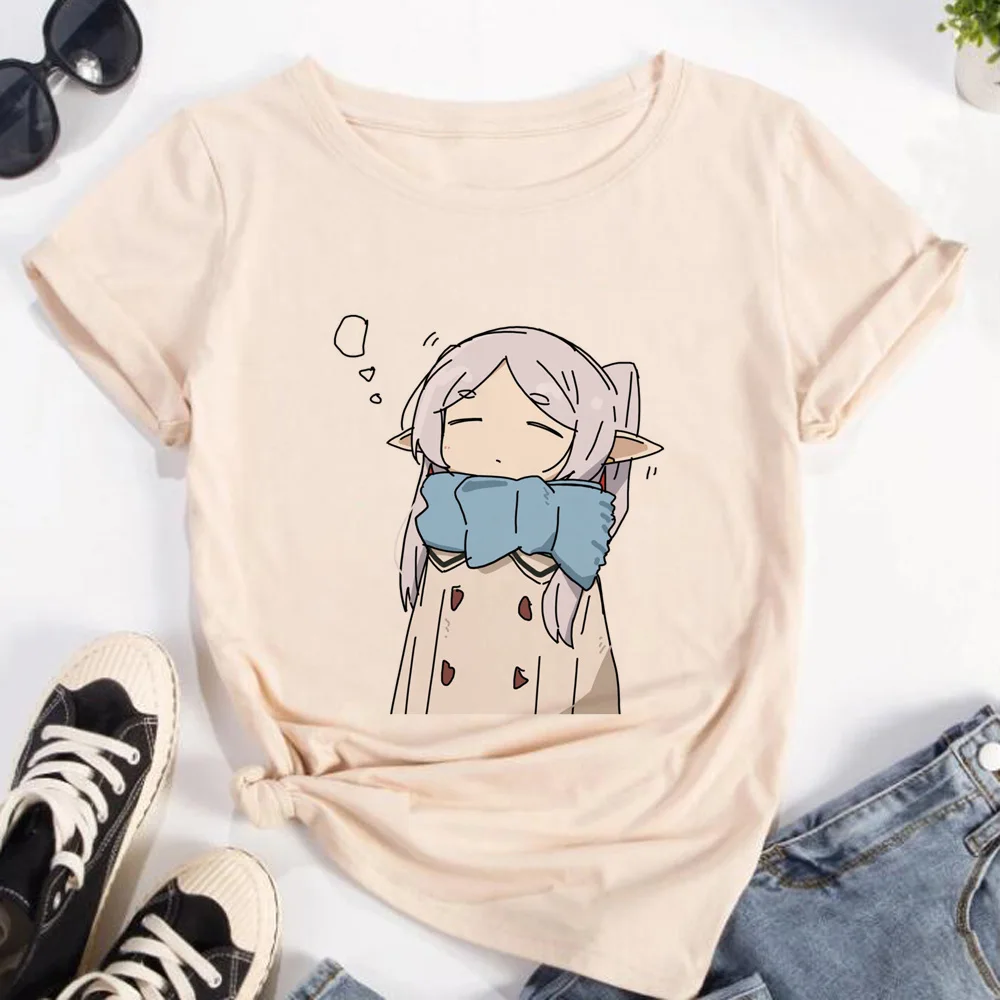 Frieren T-Shirt Damen Streetwe – Frieren Anime Merchandise Bewertung und Preis