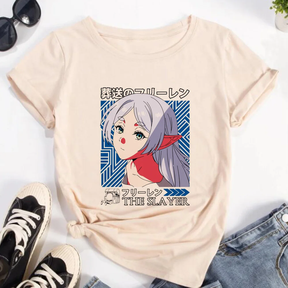 Frieren T-Shirt Damen Streetwe – Frieren Anime Merchandise Bewertung und Preis